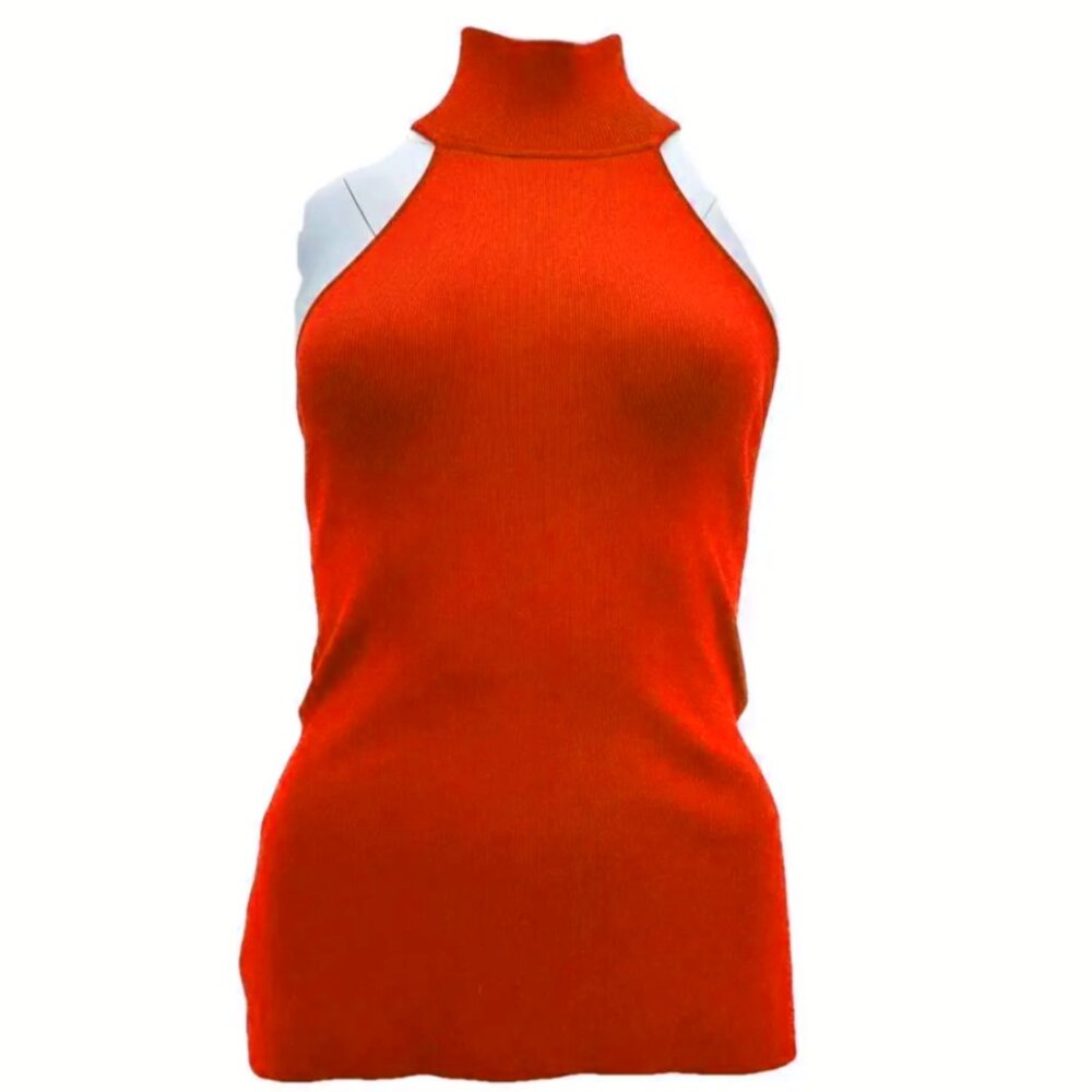 Solace London Bright Orange Halterneck Top - US 2